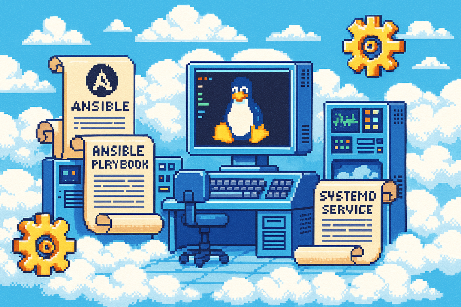 AI-Augmented Automation — Ansible playbooks and systemd unit files working together