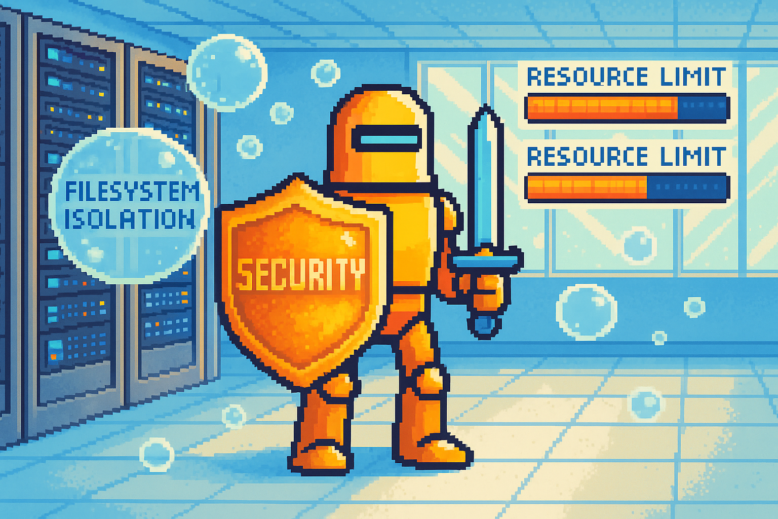 systemd service hardening — isolated unit files with resource limits and security options